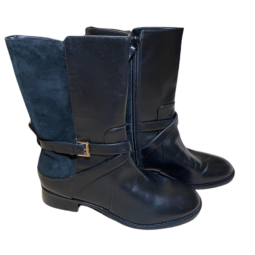 Talbots leather and suede black boots